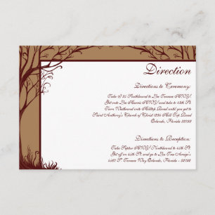 3.5 x 5 Direction Card Autumn Tree Begleitkarte