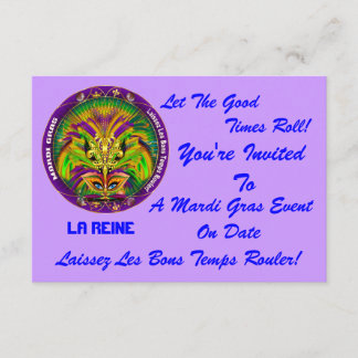 3,5" x 5" Landschaft Mardi Gras Bitte beachten Sie Einladung