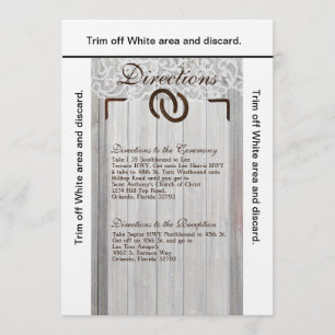 3,5 x 6 Directions Cartes Chaussures Horse Bois