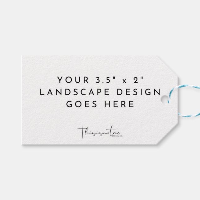 3.5x2" Template Horizontale Landschaft Gefallen Geschenkanhänger (Vorderseite (Horizontal))