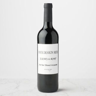 3,5x4" Wein-Etikett Aufdruckbestellung Weinetikett