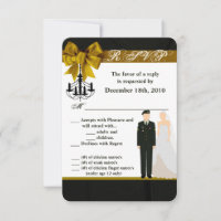 3,5x5 Antwortkarte ARMY Uniform Bräutigam Soldat