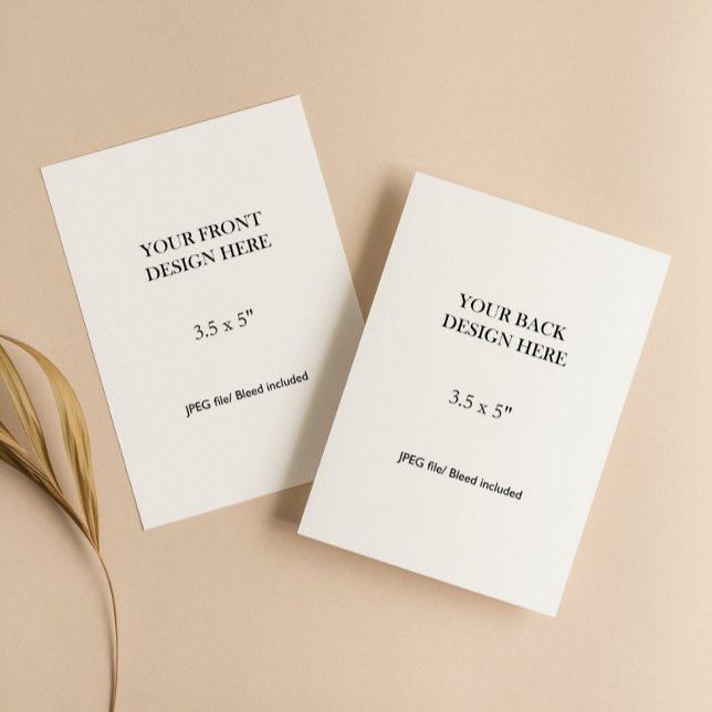 3.5x5" Double Sided Card Printing RSVP Karte (3.5x5 card double sided printing, vertical card print, portrait enclosure card, details card )