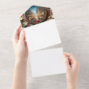 3,5x5 Hochzeitsumschläge   Elegante Adressierung All In One Einladung