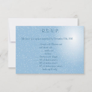 3.5x5 R.S.V.P Antwortkarte Winter Blue Christmas Einladung