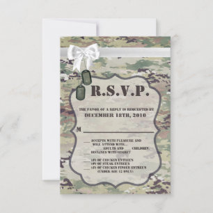 3.5x5 R.S.V.P. Card Army Air Force OCP Camouflage Einladung