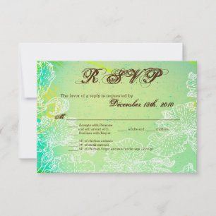 3.5x5 R.S.V.P. Card Frühjahr Hibiskus Blume Hawaii Einladung