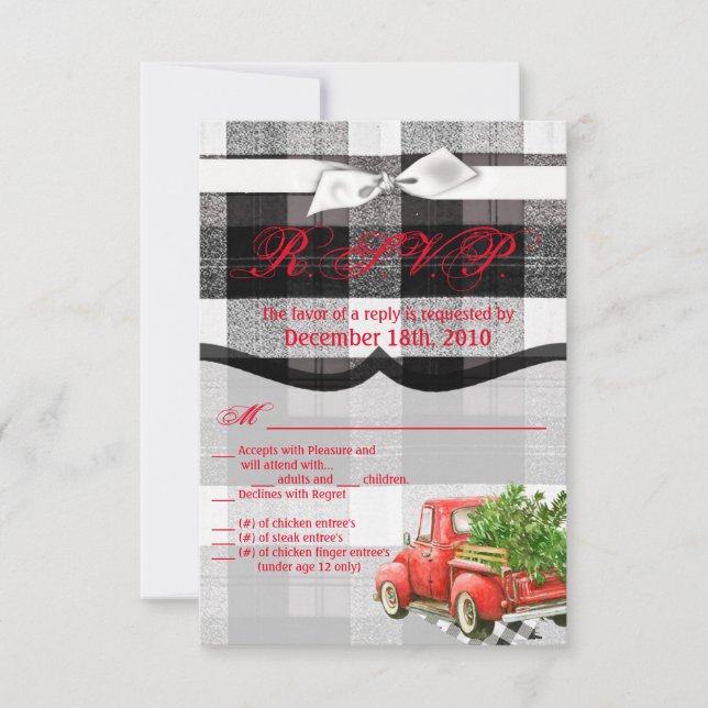 3,5x5 R.S.V.P. Karte XMAS LKW Weihnachtsbuffet P (Vorderseite)