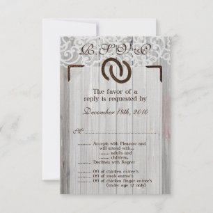 3.5x5 R.S.V.P. Karten-Pferd beschuht Holz RSVP Karte