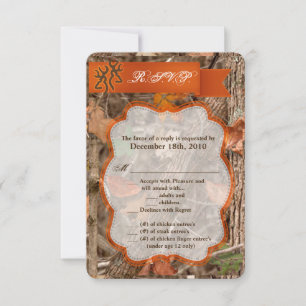 3.5x5 R.S.V.P. Kartenjagd für Hirsche Doe Buck Einladung