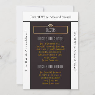 3.5x6 Directions Card Gatsby Theme Einladung