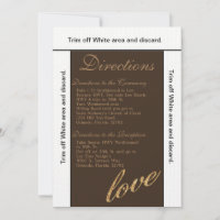 3.5x6 Directions Card Gold Foil Glitzer Liebe