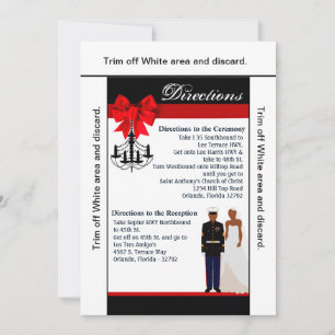 3.5x6 Directors Card Marine African American Unifo Einladung
