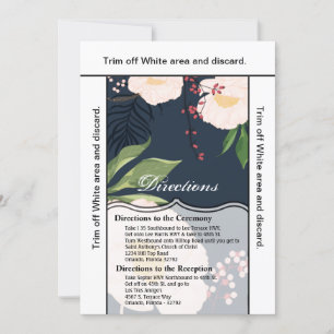 3.5x6 Kartenführung Weiße Blume mit Blütenmuster a Einladung