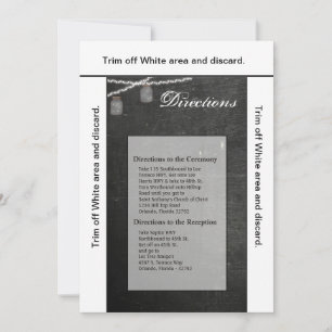 3.5x6 Richtung Kartenmason Jar String Lights Einladung