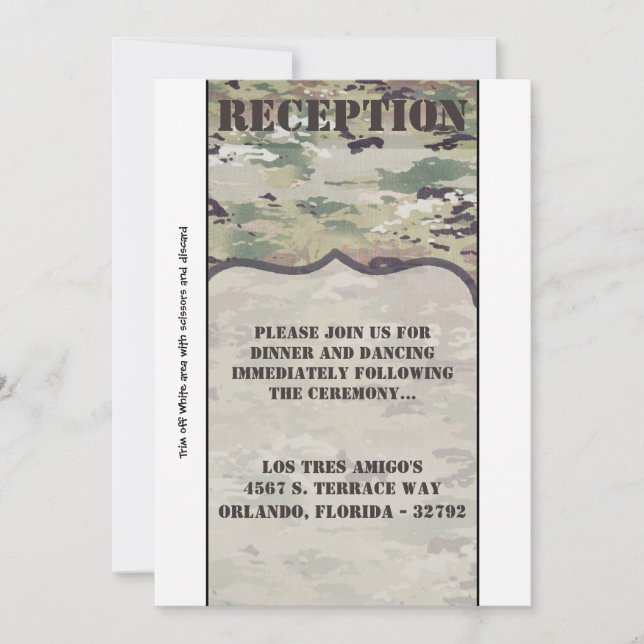 3,5x7 Carte d'accueil Armée de terre Force aérienn (Devant)