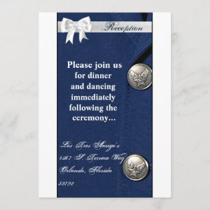 3,5x7 Empfangskarte Air Force Uniform Klasse A Einladung