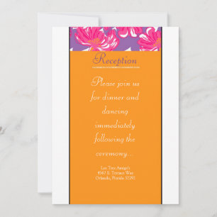 3,5x7 Empfangskarte Orange und Lila Banner Einladung