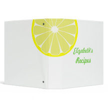 Classeur personnalisé de recettes de citron