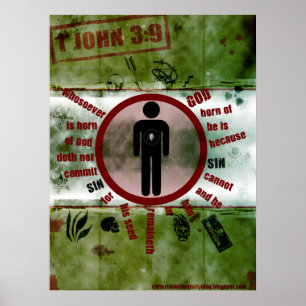3:9 1John kann nicht Sin Poster