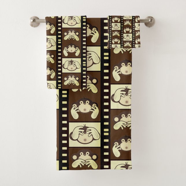 3 Affen Badetuch Set (Insitu)