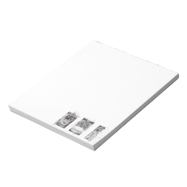 3 Affen Chinesisches Neujahr Zodiac Notizblock (Rotiert)