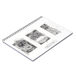 3 Affen Personalisiertes Notebook-Affen Jahr Notizblock