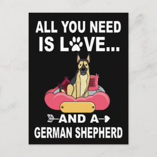 3 Alles was man braucht ist Liebe und ein Deutsche Postkarte