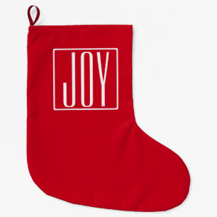 3 Anfangsbuchstaben/Buchstaben Rot und Weiß Großer Weihnachtsstrumpf