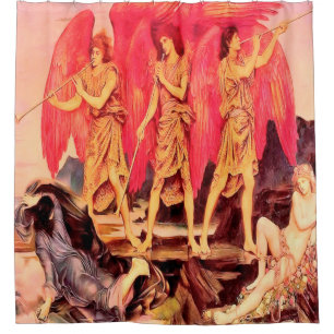3 Angels Vintager Duschvorhang