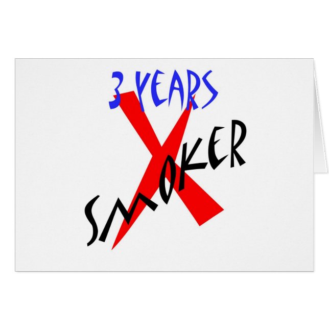 3 ans de X-fumeur de rouge (Devant horizontal)