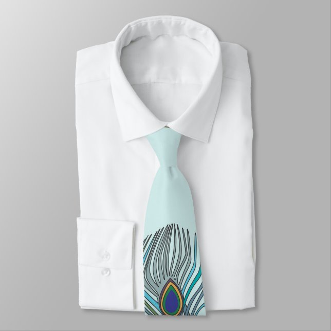 3 AquaFeathers Peacock Cravate 4 Mariages OU En to (Attaché)
