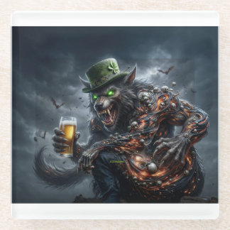 3 Arm Irischer Werwolf Glasuntersetzer