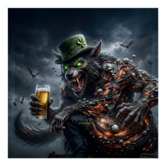 3 Arm Irischer Werwolf Poster