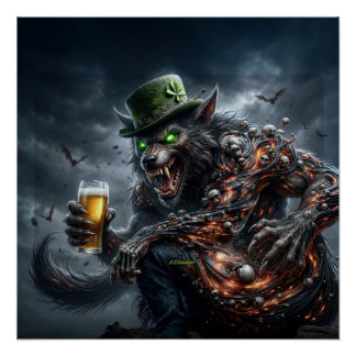 3 Arm Irischer Werwolf Poster
