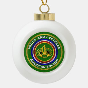 3. Armed-Kavallerie-Sake Weihnachten Keramik Kugel-Ornament