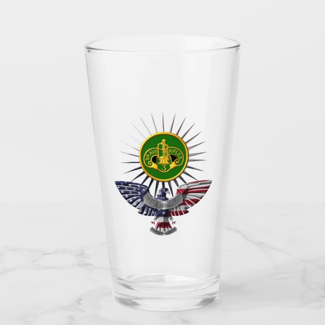 3. Armored Cav Regiment Custom Eagle Glass Cup Glas (Vorderseite)