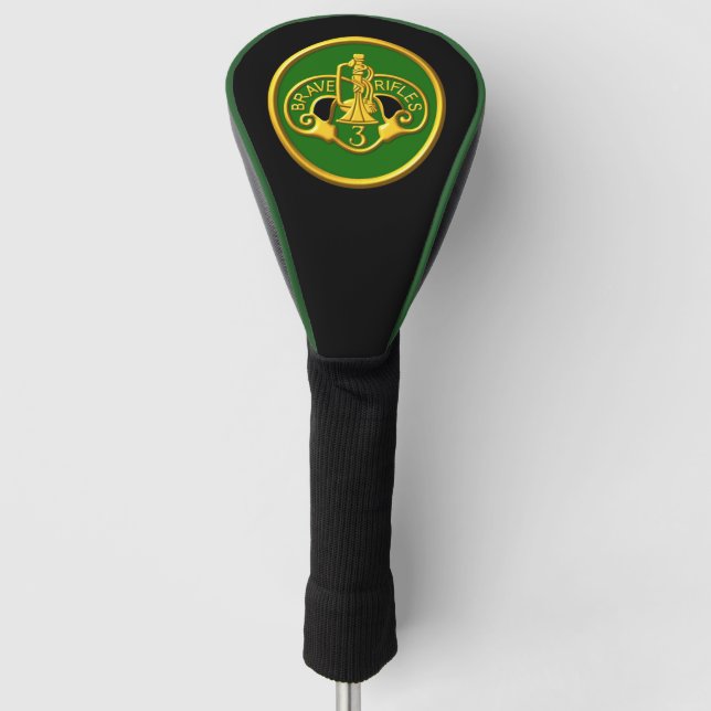 3. Armored Cavalry Regiment "Brave Rifles Patch" Golf Headcover (Vorderseite)