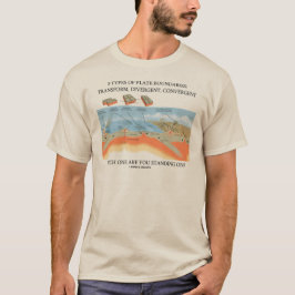 3 Arten Platten-Grenzen - denen stehend auf? T-Shirt