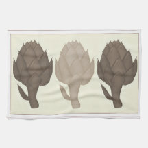 3 Artischocken Küchenhandtuch