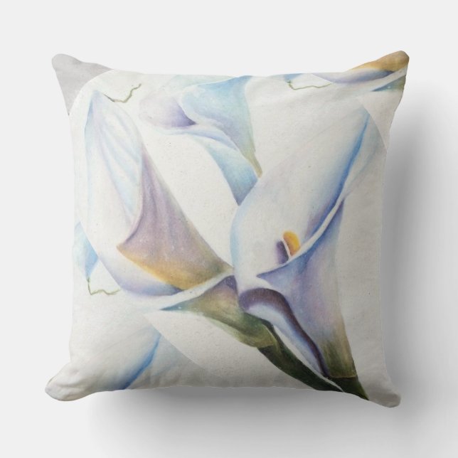 3 ATEMBERAUBENDE CALLA LILILIES PATIO PILLOW KISSEN FÜR DRAUßEN (Vorderseite)