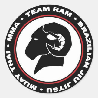 3" Aufkleber, Set 6, Rot und Schwarz Runder Aufkleber