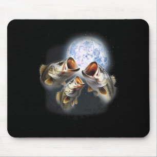 3 B Fisch Im Mond Lustiger B Angler Fischer Mousepad