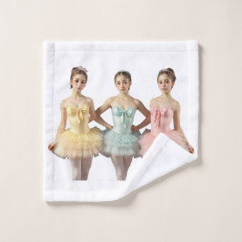 3 bailarinas en tonos suaves Toalla Waschlappen