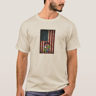 3. Bataillon - 75. Ranger American Flag T - Shirt