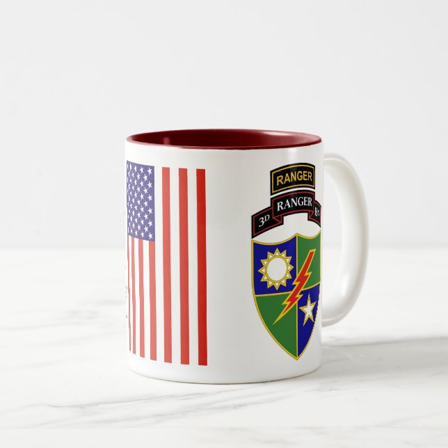 3. Bataillon - 75. Ranger mit zwei Tab-Tasse Zweifarbige Tasse (VorderseiteRechts)