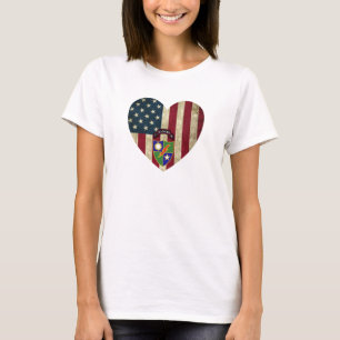 3. Bataillon 75. Ranger Reg American Heart Flag T-Shirt