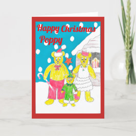 3 Bears Christmas card Poppy Feiertagskarte