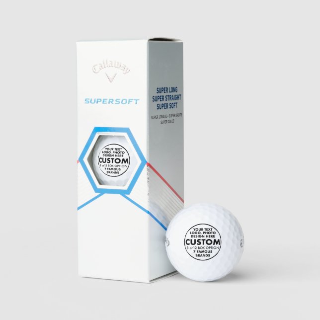 3 Benutzerdefiniertes Personalisiertes Callaway Su Golfball (Verpackung)