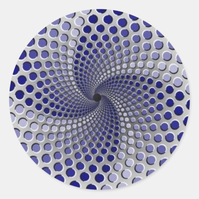 3 Bewegende Muster — optische Illusion-2 Runder Aufkleber (Vorderseite)